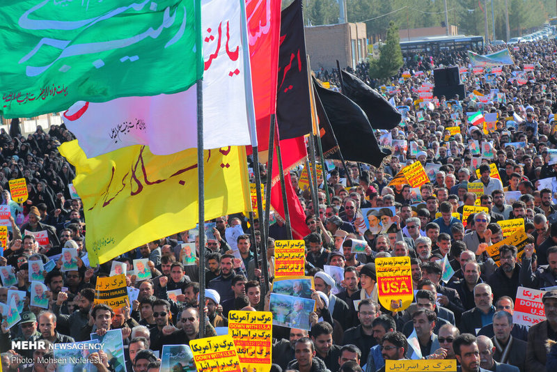 راهپیمایی مردم سراسر کشور در محکومیت ترور سردار قاسم سلیمانی 