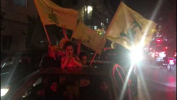 شادی هواداران حزب الله در خیابانها+ تصاویر