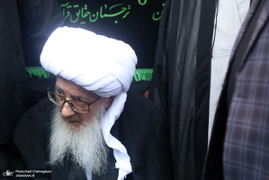دسته عزای شهادت امام صادق(ع) با حضور آیت الله العظمی وحید خراسانی