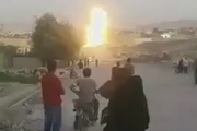  انفجار و آتش در خط لوله گاز در باغملک خوزستان 