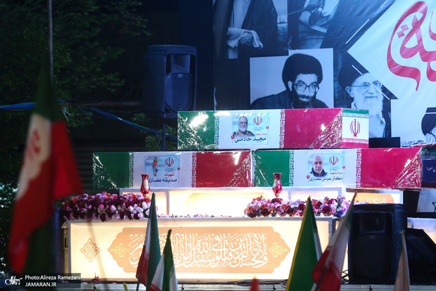 مراسم وداع با پیکر شهید سرلشکر مجید خادمی برگزار شد