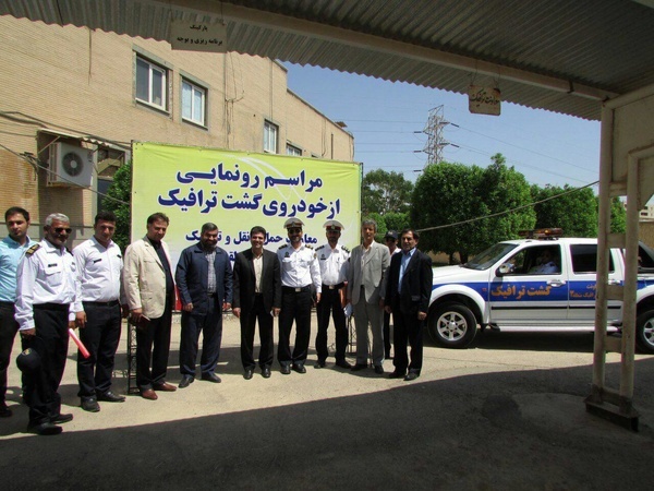 از اولین خودرو گشت ترافیک در استان خوزستان رونمایی شد