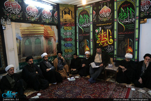 مجلس عزادارى شهادت حضرت صديقه طاهره(س) در بیت آيت الله دوستى زنجانى
