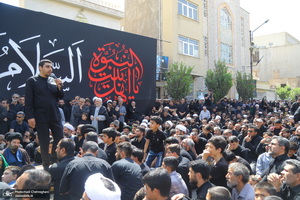 دسته عزاداری شهادت امام عسکری (ع) با حضور آیت‌الله العظمی وحید خراسانی