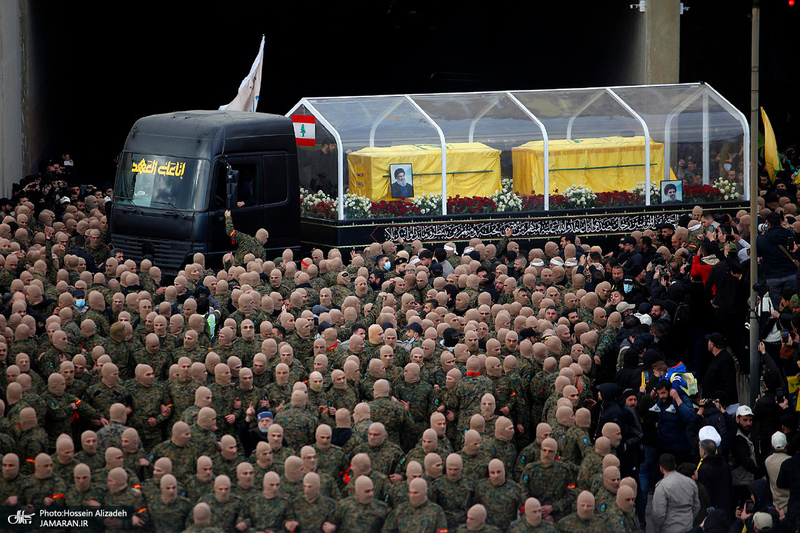 تصاویر اختصاصی جماران از مراسم تشییع شهیدان سید حسن نصرالله و سید هاشم صفی الدین -1