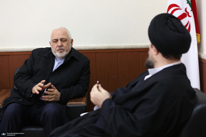 دیدار دکتر ظریف  معاون راهبردی رئیس جمهور و جمعی از مدیران با سید حسن خمینی