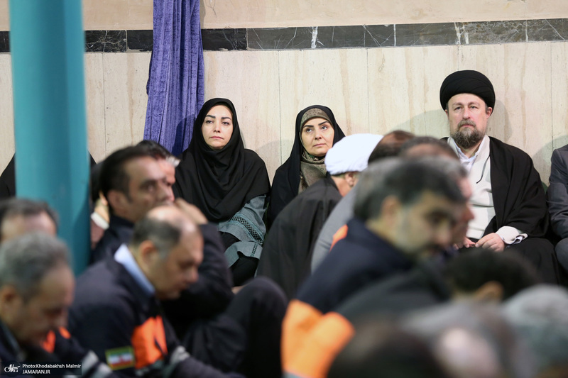 دیدار وزیر و جمعی از کارکنان وزارت راه و شهرسازی با سید حسن خمینی