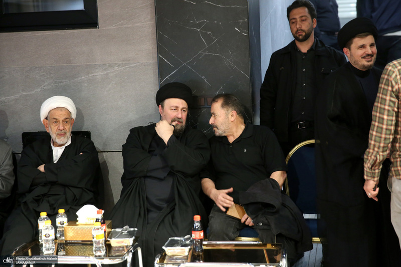 حضور سید حسن خمینی در منزل آیت الله امام جمارانی