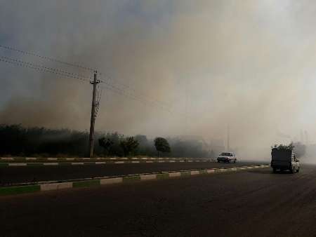 آتش سوزی در حوالی خیایان شهید رجایی تهران + فیلم