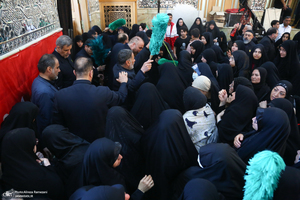 مراسم خاکسپاری شهید حسین امیرعبداللهیان در حرم حضرت عبدالعظیم حسنی (ع)