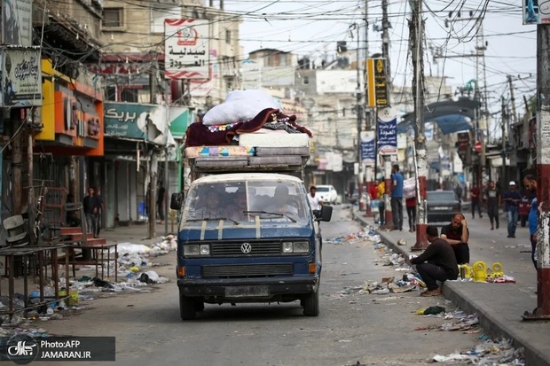 گزارش تصویری الجزیره / اسرائیل آخرین پناهگاه مردم غزه را هم تخلیه کرد