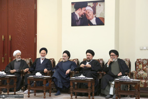 تجدید میثاق مجمع روحانیون مبارز و مجمع مدرسین و محققین حوزه علمیه قم با امام خمینی (س)