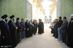 مراسم ترحیم آیت الله نورالله شاه آبادی(ره) در مسجد اعظم قم