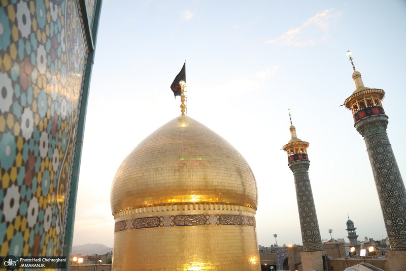 مراسم تعویض پرچم حرم حضرت معصومه (س) در شب اول ماه محرم‎‎