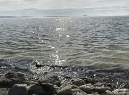 شرایط امیدبخش دریاچه ارومیه بعد از بارش های اخیر و باز شدن سدها   عکس