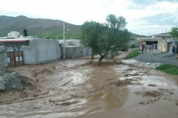 سیلاب برای دومین روز پیاپی در پیرانشهر خسارت به بار آورد