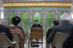 مراسم تجدید میثاق رئیس و نمایندگان مجلس شورای اسلامی با آرمان های امام خمینی (س)