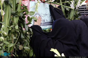 مراسم تشییع و خاکسپاری پیکر مطهر شهید گمنام در حوزه علمیه معیر 