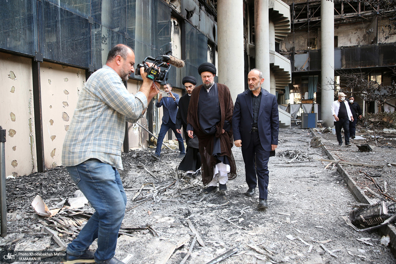 بازدید سید حسن خمینی از ساختمان شیشه ای صداوسیما