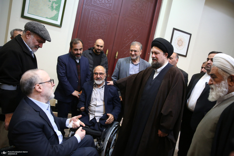 دیدار جمعی از جانبازان با سید حسن خمینی