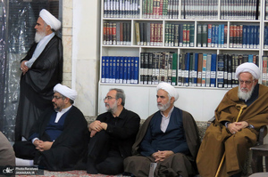 مراسم عزاداری شهادت حضرت فاطمه زهرا (س) در دفتر آیت الله العظمی صانعی  (ره)