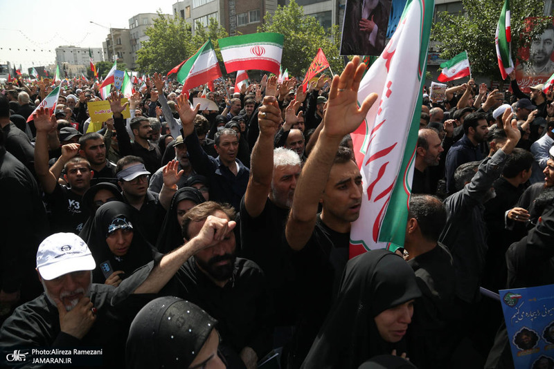 مراسم تشییع شهدای جنگ تحمیلی رژیم صهیونیستی در تهران-3