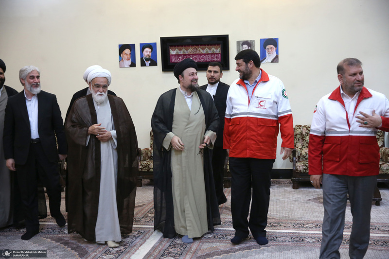 تجدید میثاق رییس و امدادگران جمعیت هلال احمر با ارمان های امام راحل