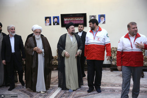 تجدید میثاق رییس و امدادگران جمعیت هلال احمر با ارمان های امام راحل