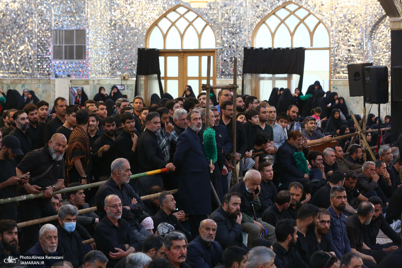 مراسم خاکسپاری شهید حسین امیرعبداللهیان در حرم حضرت عبدالعظیم حسنی (ع)