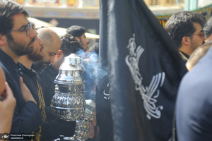 دسته عزاداری خادمین حرم حضرت معصومه (س) در روز شهادت امام رضا (ع)