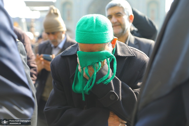 مراسم عزاداری خادمان حرم حضرت معصومه (س) در روز شهادت امام موسی کاظم (ع)‎