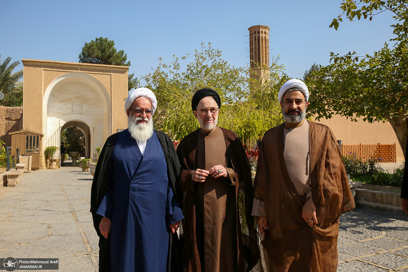 بازدید سید محمد خاتمی از باغ دولت آباد یزد