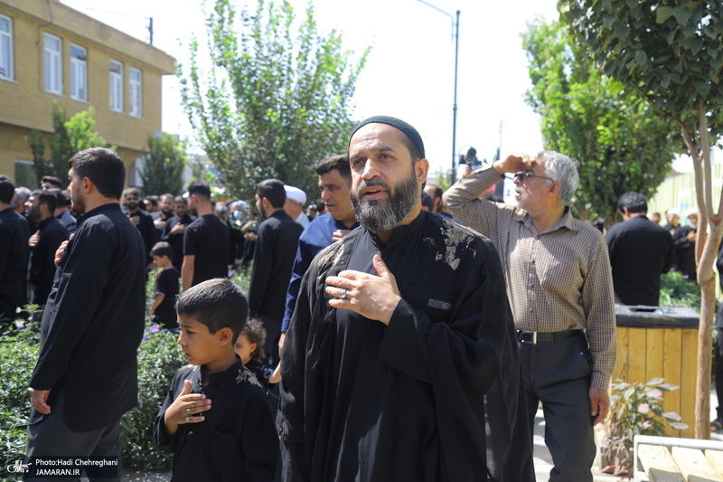 دسته عزاداری شهادت امام عسکری (ع) با حضور آیت‌الله العظمی وحید خراسانی