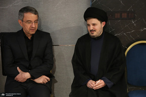 حضور سید حسن خمینی در منزل آیت الله امام جمارانی