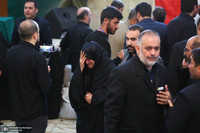 مراسم خاکسپاری شهید حسین امیرعبداللهیان در حرم حضرت عبدالعظیم حسنی (ع)