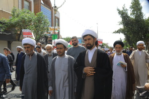 راهپیمایی نمازگزاران قمی در محکومیت جنایات رژیم صهیونیستی