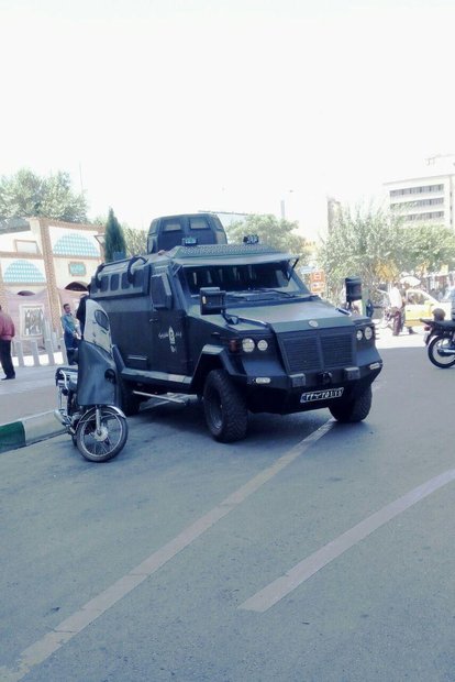 تصویر خودروهای زرهی امنیتی در تهران