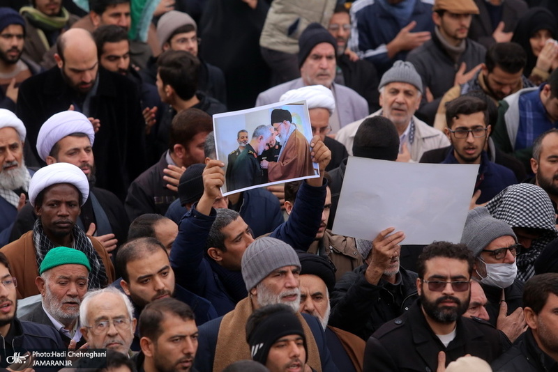 راهپیمایی مردم قم در محکومیت ترور سردار قاسم سلیمانی