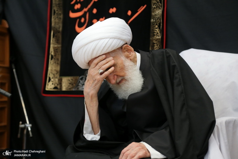 عزاداری در بیوت مراجع عظام تقلید و علما در سالروز شهادت حضرت فاطمه(س)