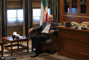 دیدار علی لاریجانی با رییس مجلس لبنان