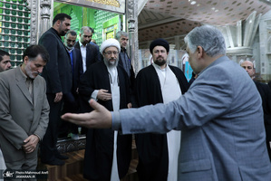 تجدید میثاق رئیس قوه قضائیه و مسئولان عالی قضایی با آرمان‌های امام خمینی(س)