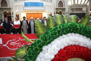 تجدید میثاق رییس و امدادگران جمعیت هلال احمر با ارمان های امام راحل