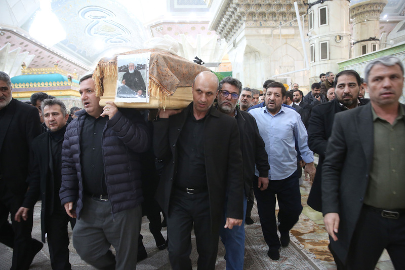 مراسم تشییع حجت الاسلام حاج شیخ مصطفی قنبرپور در حرم امام خمینی (س)