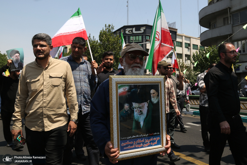 مراسم راهپیمایی اعتراضی به وقایع اخیر شهادت فرمانده هان و دانشمندان هسته ای