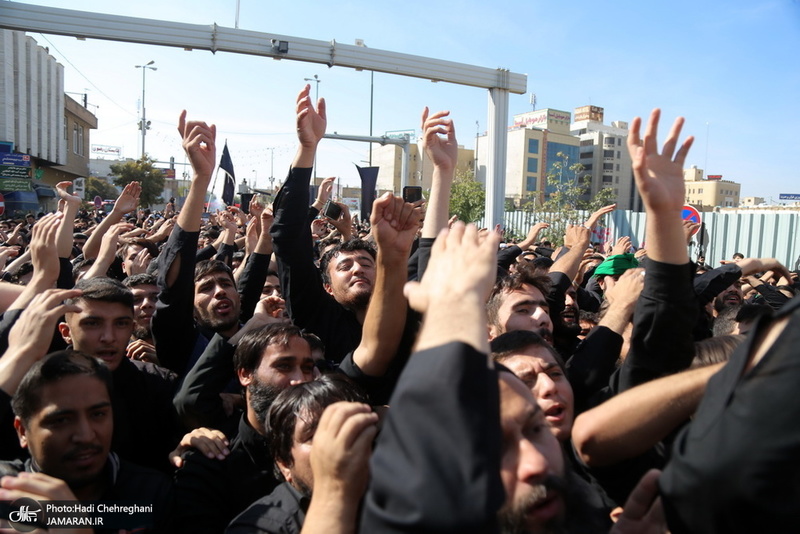 دسته عزاداری شهادت امام عسکری(ع) با حضور آیت العظمی وحید خراسانی