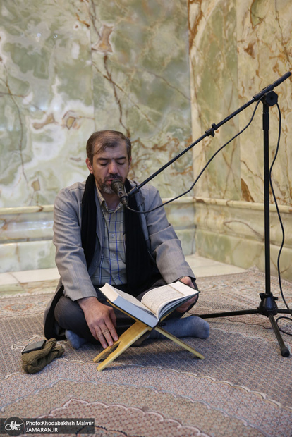 وداع با پیکر مطهر شهید محسن فخری زاده در حرم امام خمینی(س)