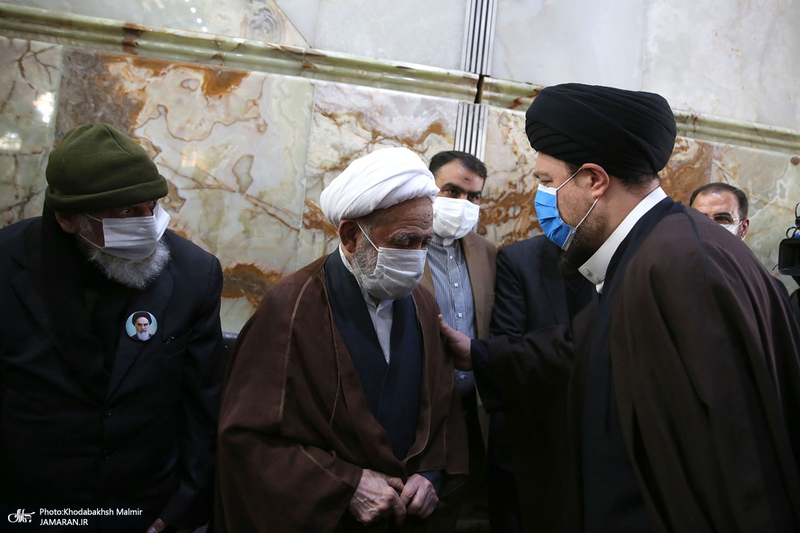 مراسم تشییع و خاکسپاری آیت الله جلالی خمینی(ره) در حرم امام خمینی(س)