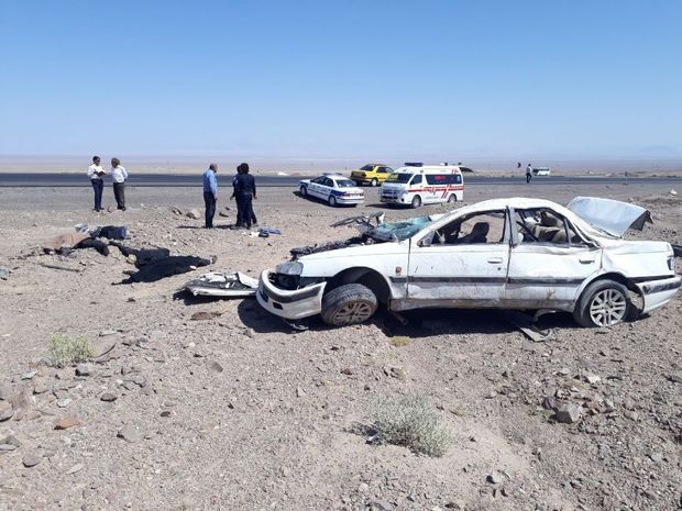 واژگونی خودرو در محور یزد به بافق سه کشته برجا گذاشت