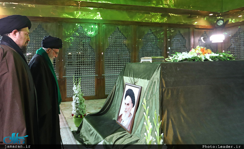 حضور رهبر معظم انقلاب در مرقد مطهر امام راحل و گلزار شهدای بهشت زهرا(س)