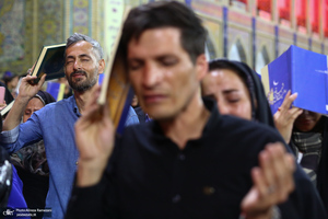 مراسم دعا و احیای شب بیست و یکم ماه رمضان در حرم امام رضا(ع)